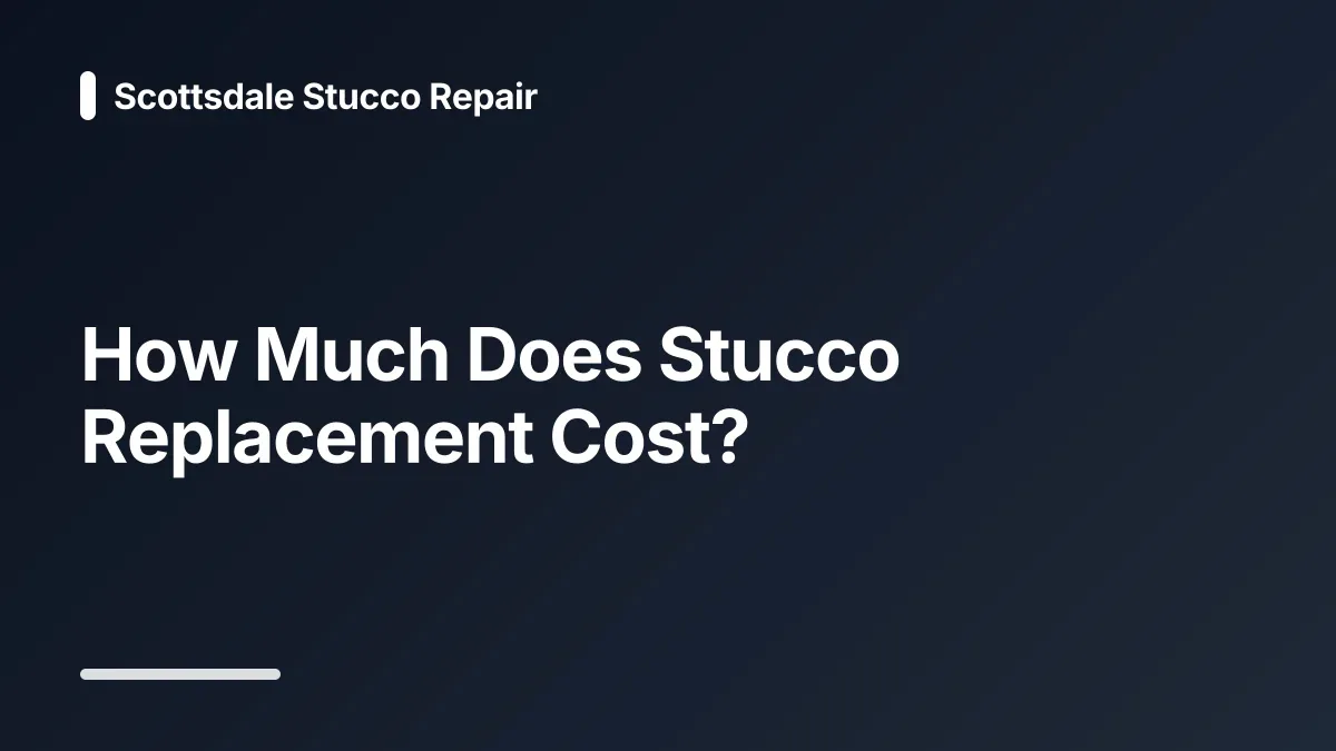 how much does stucco replacement cost