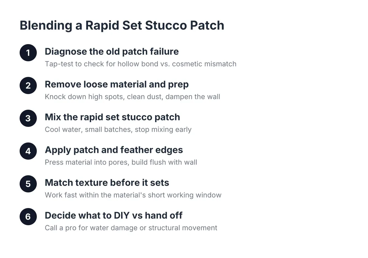 rapid set stucco patch
