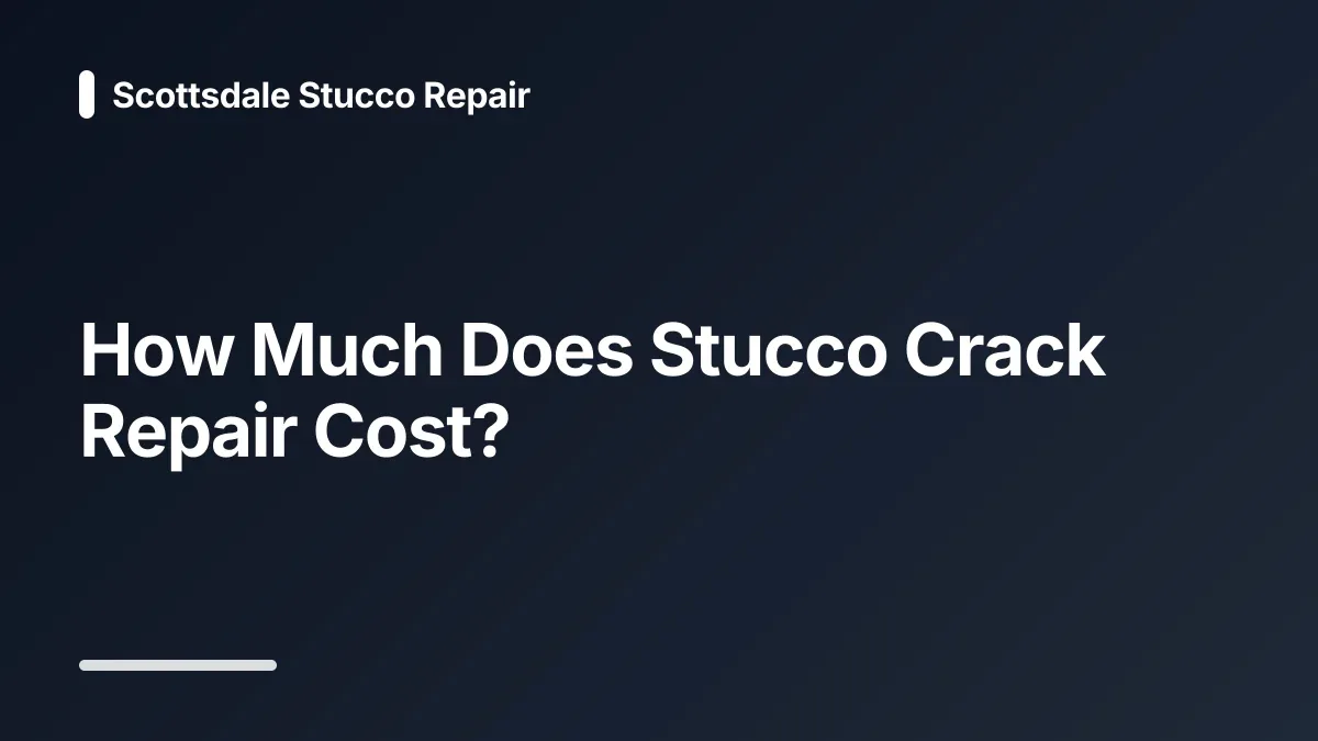 how much does stucco crack repair cost