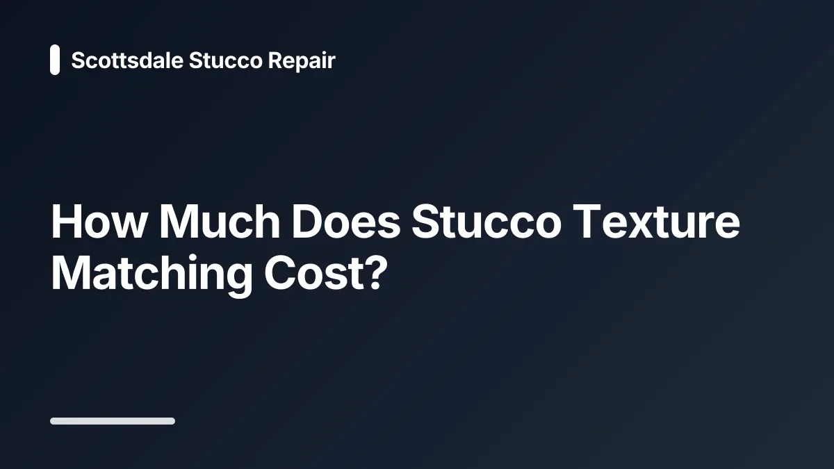 how much does stucco texture matching cost