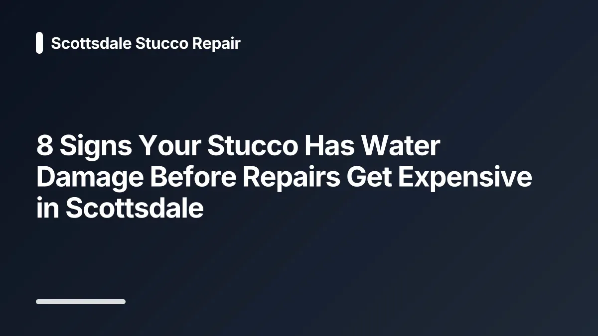 stucco water damage signs