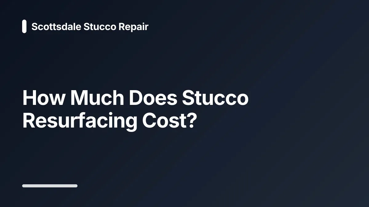 how much does stucco resurfacing cost