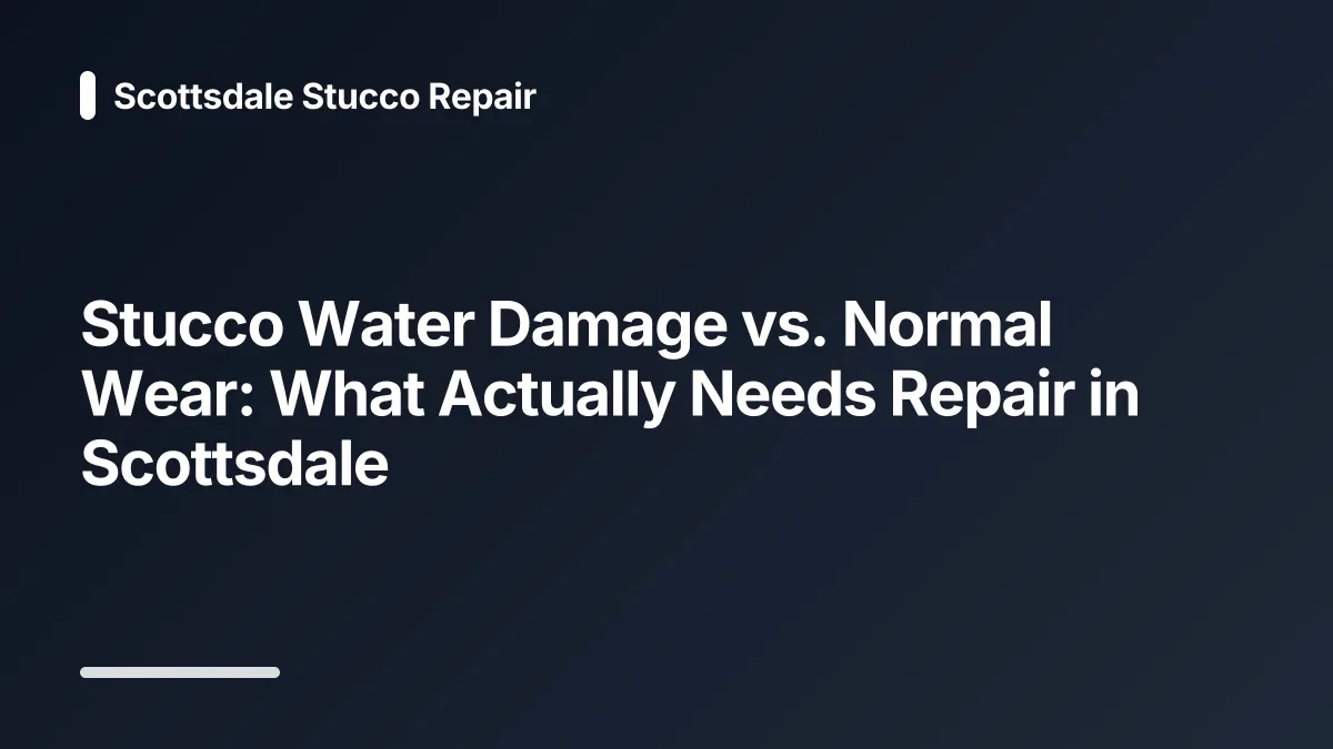 stucco damage vs wear