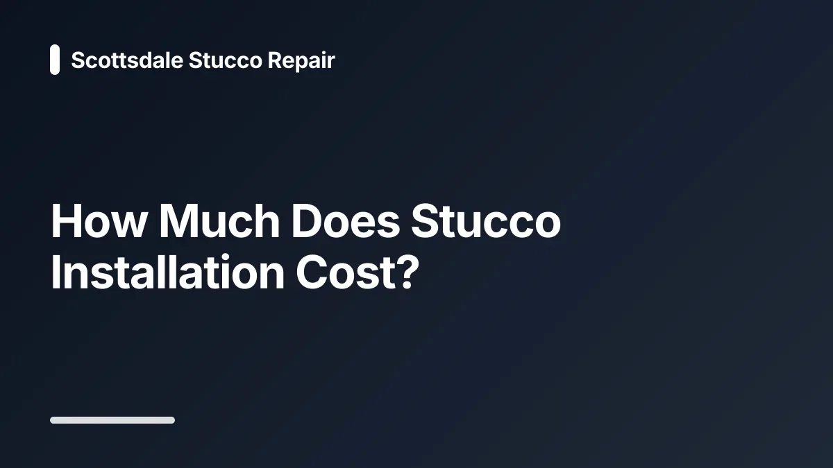 how much does stucco installation cost